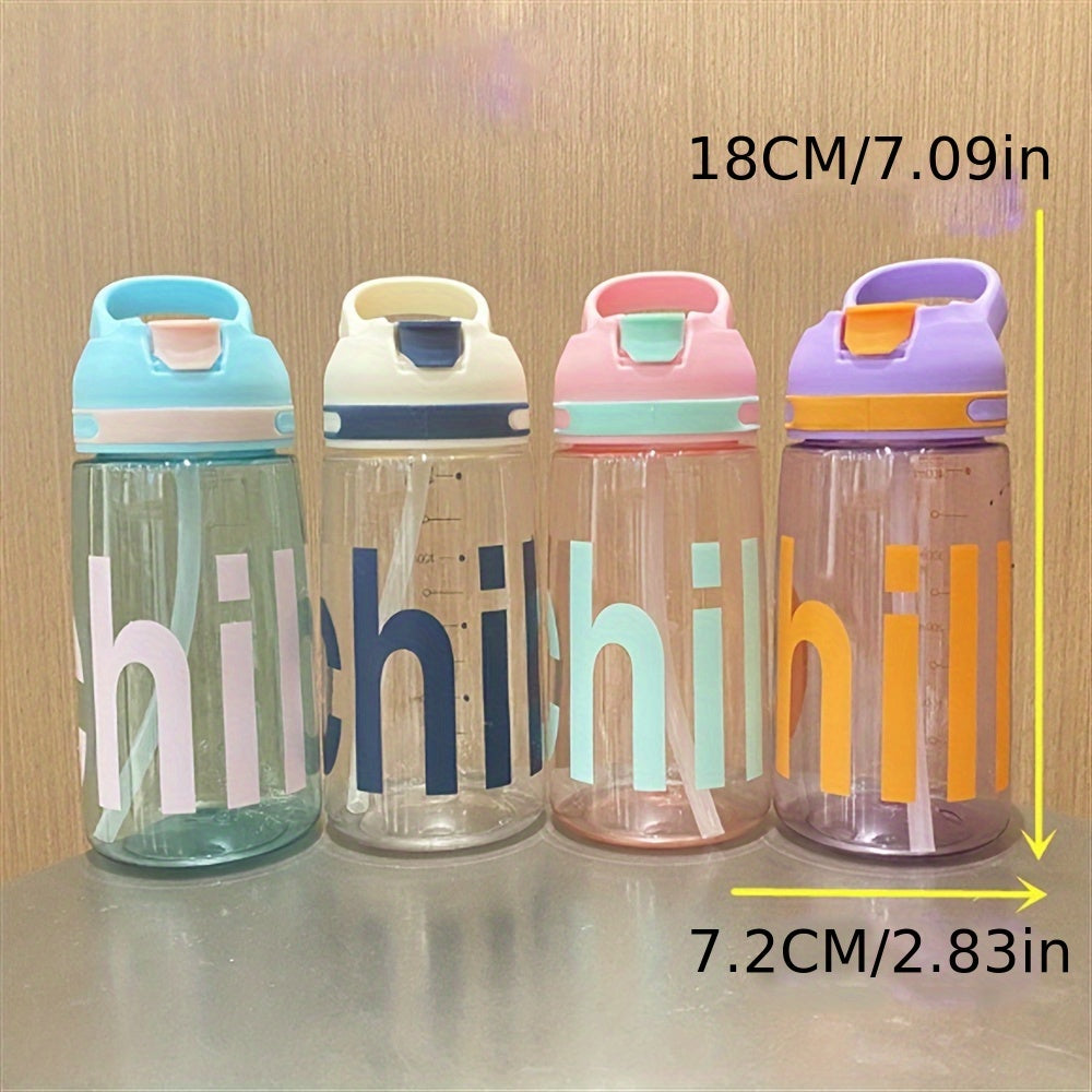 450ML Portable Water Bottle for Gym, Fitness, Outdoor Camping, Hiking, and Sports - PC Material, Sealable