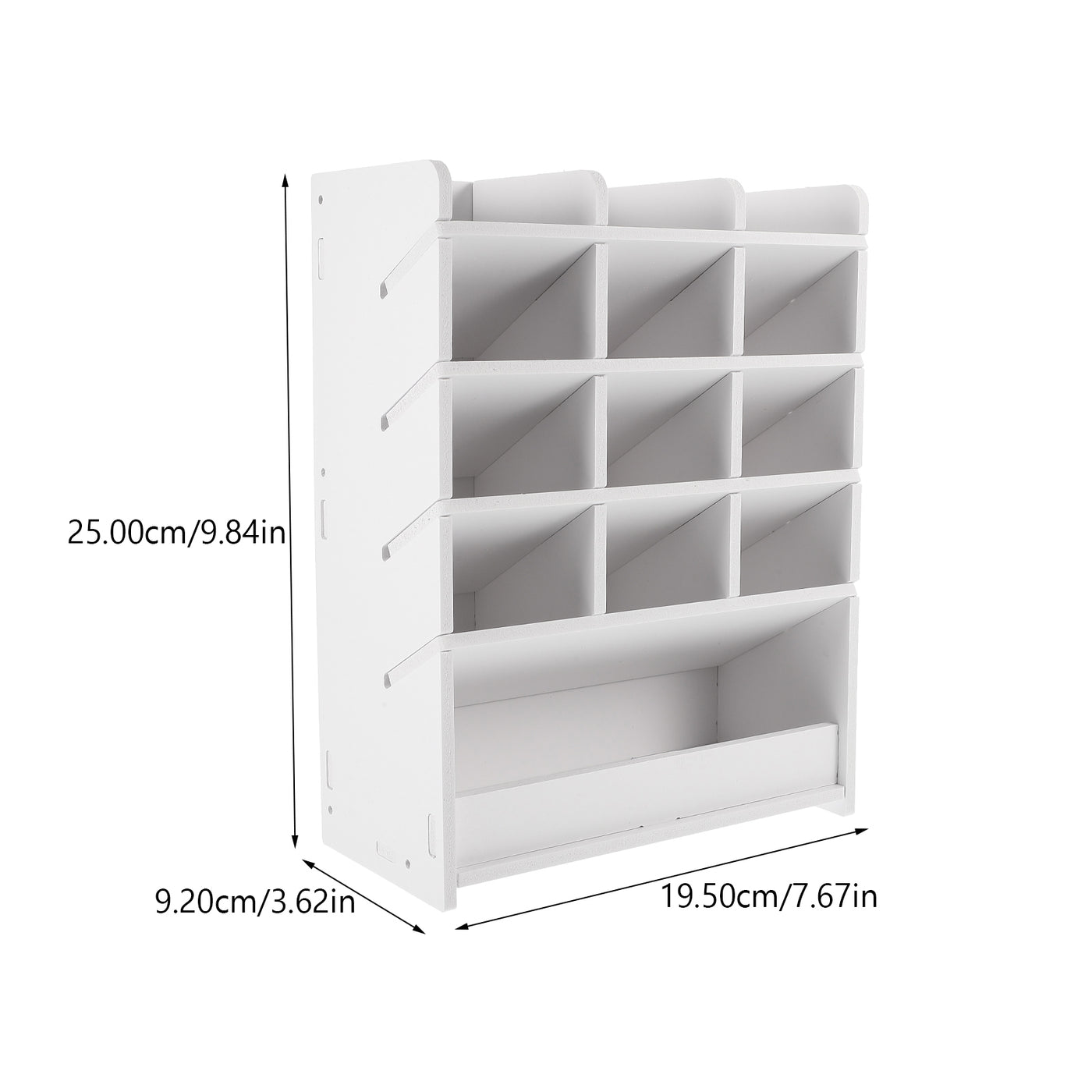Desktop Storage Box Wood Office Stationery Organizer