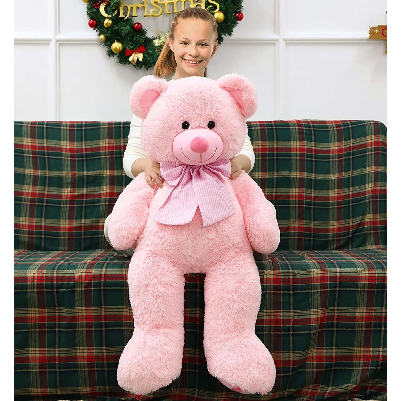 4Ft Pink Giant Teddy Bear Plush Big Bear Stuffed Animal