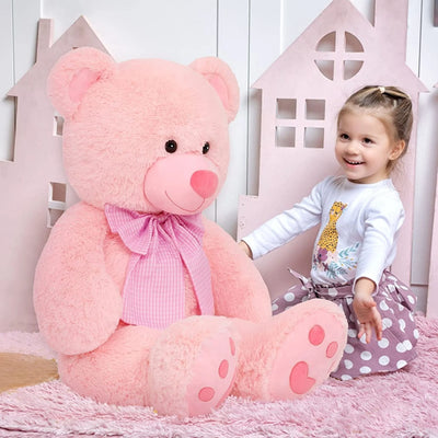 4Ft Pink Giant Teddy Bear Plush Big Bear Stuffed Animal