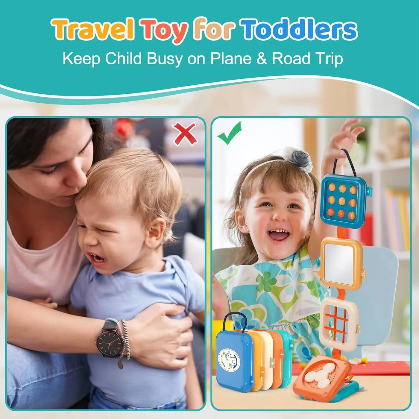 Toddlers Montessori Toys Busy Toys Early Education Sensory Toys  Folding Puzzle Toy Fine Motor Toys For Boys Girls