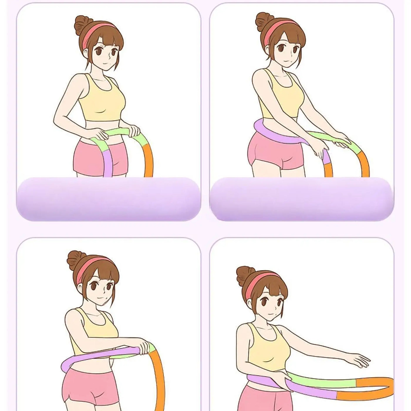Weighted Fitness Hoop Sports Entertainment Fitness Circle Beginners Abs Abdomen Equipment Accessories for Home Men Women