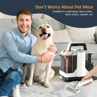 750W 15KPa Portable Carpet Cleaner Portable Spot Cleaner for Car Sofa Pet Hair, Spray Suction Upholstery Clean Machine