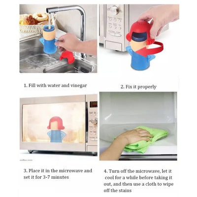 Microwave cleaner, high-temperature steam cleaner, refrigerator deodorizer, easy to clean. Add vinegar and water to fresh steam