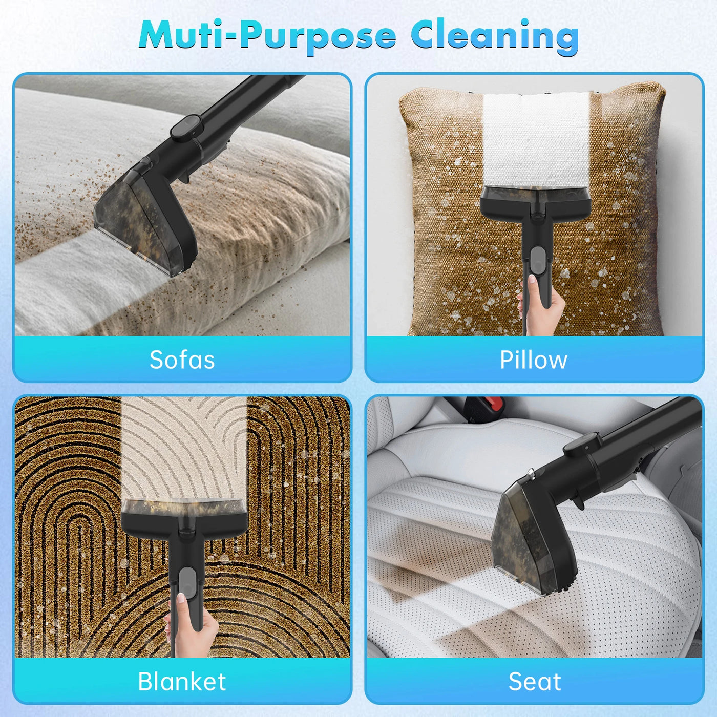 IN STOCK Multi Purpose Wet and Dry Portable Spot Cleaner Carpet Upholstery Sofa Fabric Spill Stain Removal Cleaning Machine