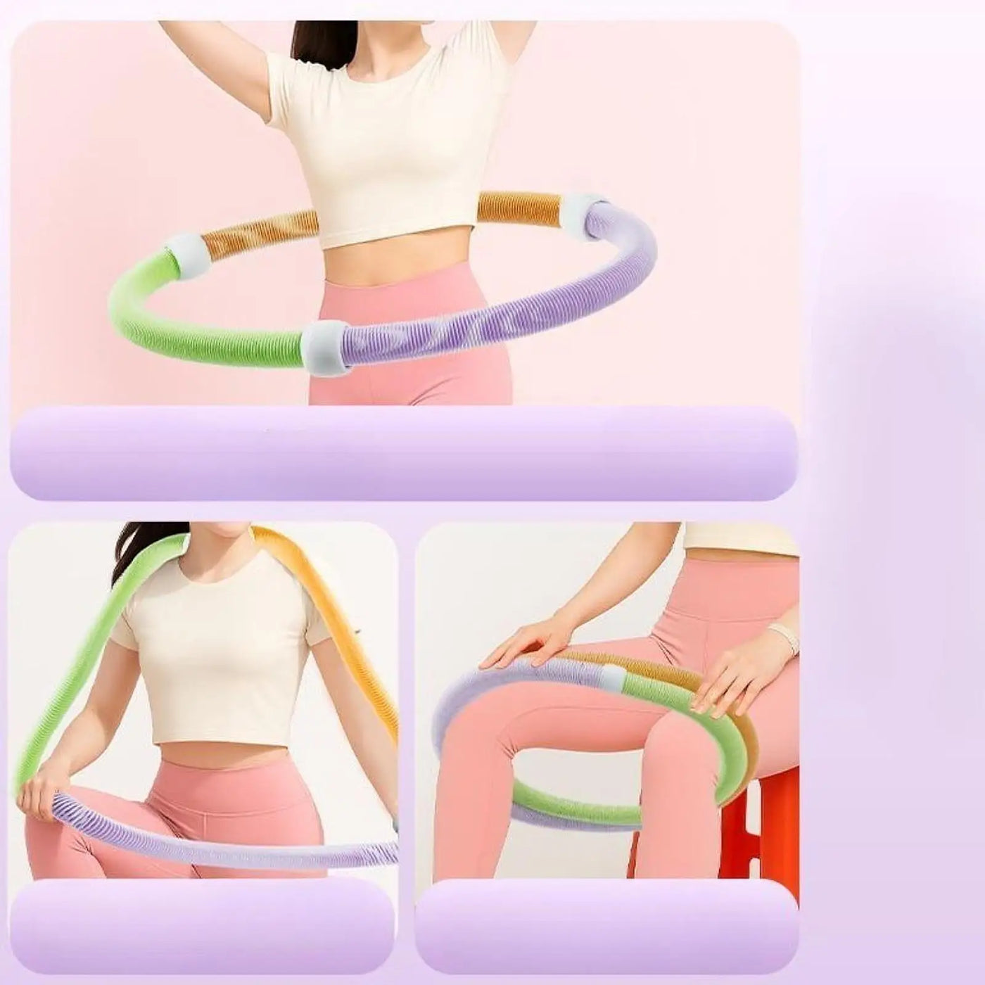 Weighted Fitness Hoop Sports Entertainment Fitness Circle Beginners Abs Abdomen Equipment Accessories for Home Men Women