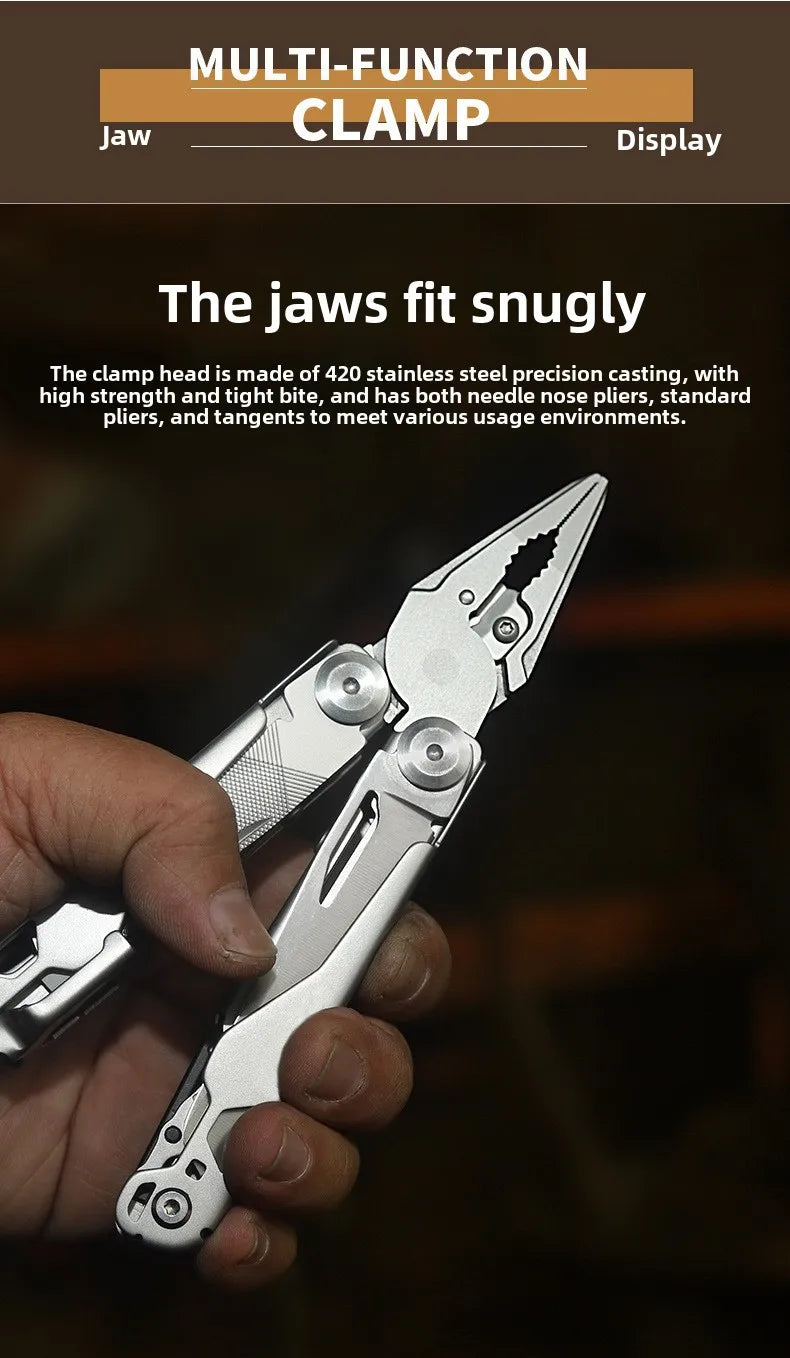 Outdoor Multifunctional Tools 15-1 Portable Pliers Stainless Steel Pliers Wrench Emergency Rescue Foldable Tool Knives Tools
