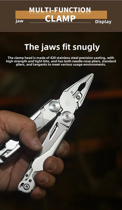 Outdoor Multifunctional Tools 15-1 Portable Pliers Stainless Steel Pliers Wrench Emergency Rescue Foldable Tool Knives Tools