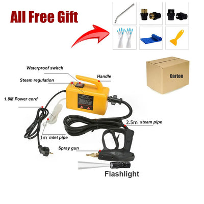 110V 220V Household Electric Steam Cleaner 2600W Portable Handheld Steamer Car Kitchen Brush Cleaning Machine