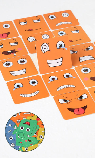 Kids Educational Toys Emotion Change Blocks Expressions Puzzles Children  Cube Games Early Learning Montessori Geometry Face