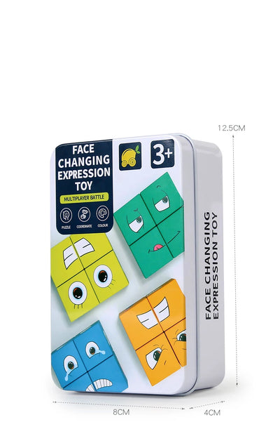Kids Educational Toys Emotion Change Blocks Expressions Puzzles Children  Cube Games Early Learning Montessori Geometry Face