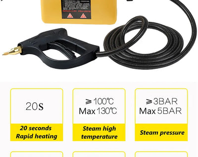 2600W High Temperature Steam Cleaner For Hood Air Conditioner Car Mobile Cleaning Machine Pumping Sterilization Disinfector