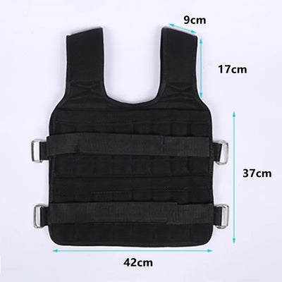 Adjustable Workout Weighted Vest,20KG Training Fitness Weighted Jacket,for Strength Endurance Running,Not Included Steel Plate