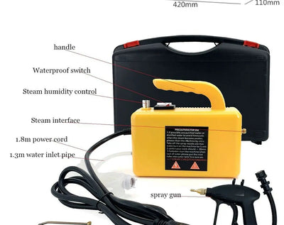 2600W High Temperature Steam Cleaner For Hood Air Conditioner Car Mobile Cleaning Machine Pumping Sterilization Disinfector