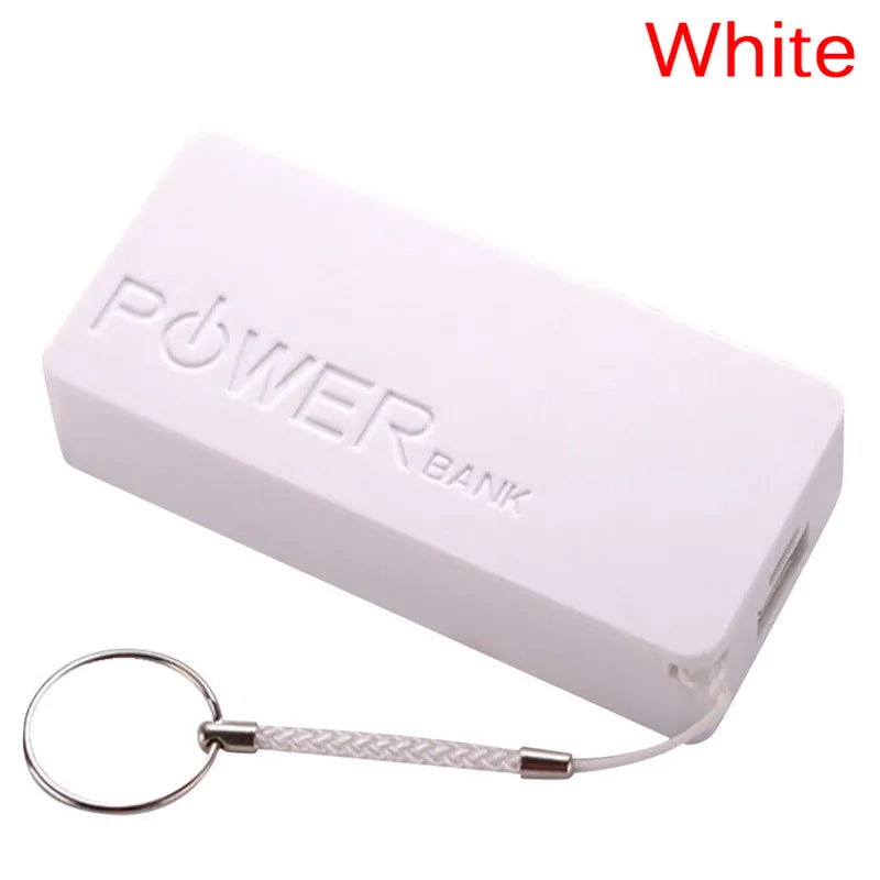 Portable DIY Mobile Power Bank For 5600mAh 18650 Battery General Charger External Backup Battery Charger Case With Key Chain