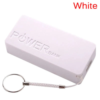 Portable DIY Mobile Power Bank For 5600mAh 18650 Battery General Charger External Backup Battery Charger Case With Key Chain