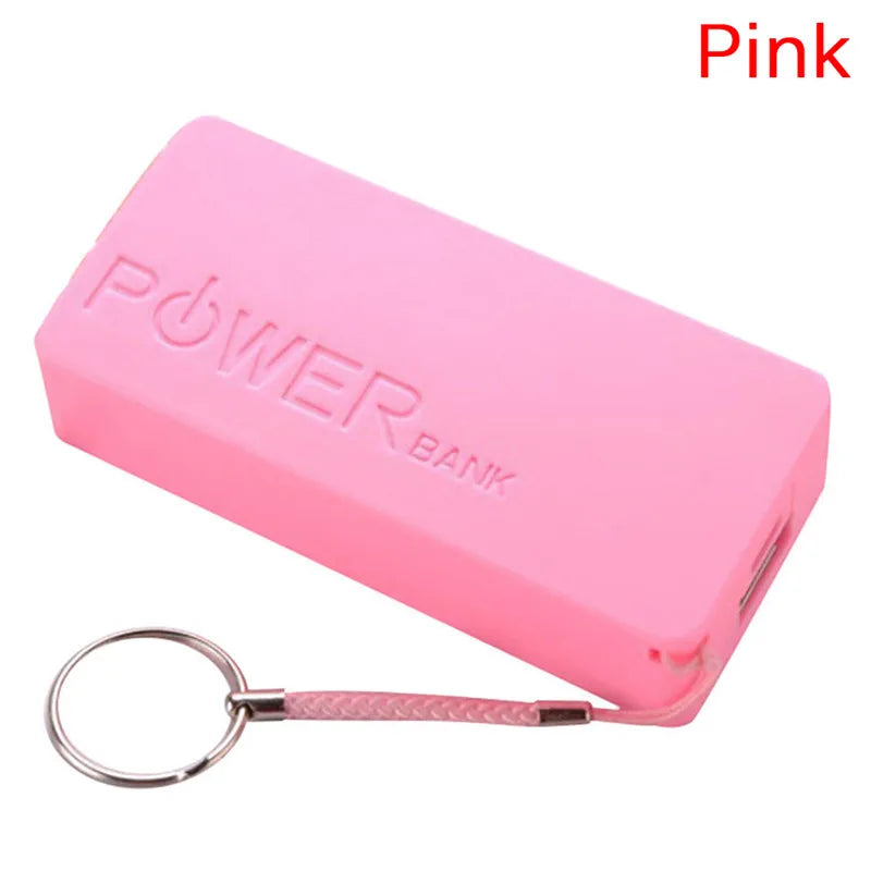 Portable DIY Mobile Power Bank For 5600mAh 18650 Battery General Charger External Backup Battery Charger Case With Key Chain