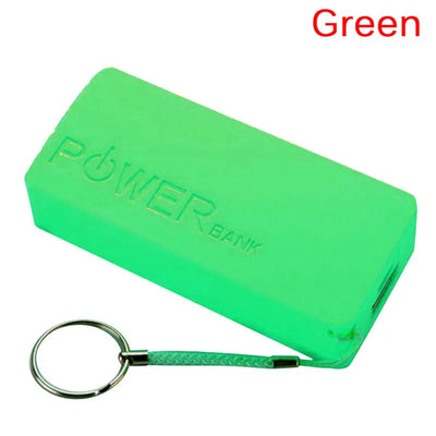 Portable DIY Mobile Power Bank For 5600mAh 18650 Battery General Charger External Backup Battery Charger Case With Key Chain