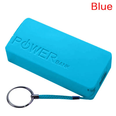 Portable DIY Mobile Power Bank For 5600mAh 18650 Battery General Charger External Backup Battery Charger Case With Key Chain