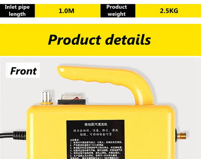 2600W High Temperature Steam Cleaner For Hood Air Conditioner Car Mobile Cleaning Machine Pumping Sterilization Disinfector