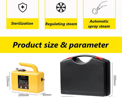 2600W High Temperature Steam Cleaner For Hood Air Conditioner Car Mobile Cleaning Machine Pumping Sterilization Disinfector