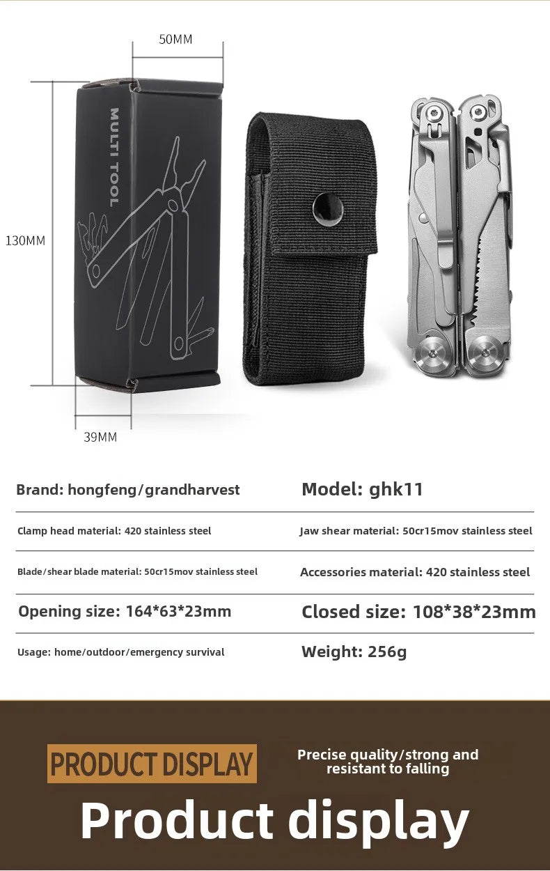 Outdoor Multifunctional Tools 15-1 Portable Pliers Stainless Steel Pliers Wrench Emergency Rescue Foldable Tool Knives Tools