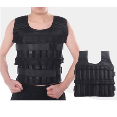 Adjustable Workout Weighted Vest,20KG Training Fitness Weighted Jacket,for Strength Endurance Running,Not Included Steel Plate