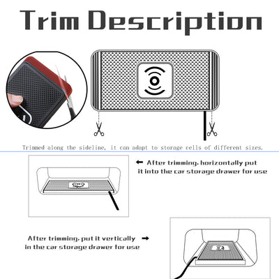 Wireless Car Charger Charging Pad 15w Non Slip Qi Fast Charger For Car Wireless Phone Charger For Android For IPhone 11/12/13/14
