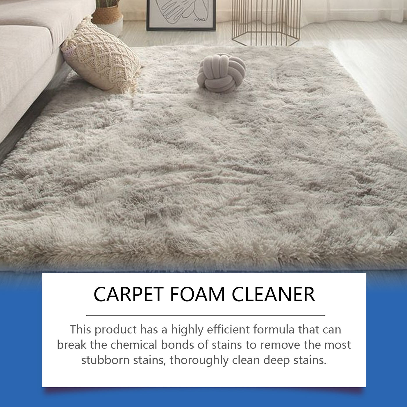 Carpet Foam Cleaner Eliminate Stubborn Stains Odor Remover Carpet Fabric Curtain Multi-functional Cleaning Rug Cleaner Solution