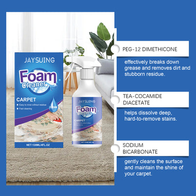 Carpet Foam Cleaner Eliminate Stubborn Stains Odor Remover Carpet Fabric Curtain Multi-functional Cleaning Rug Cleaner Solution