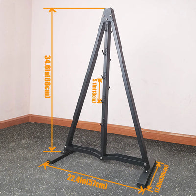 Wall Mount Fitness Equipment Storage Rack - Space-Saving Gym Organizer