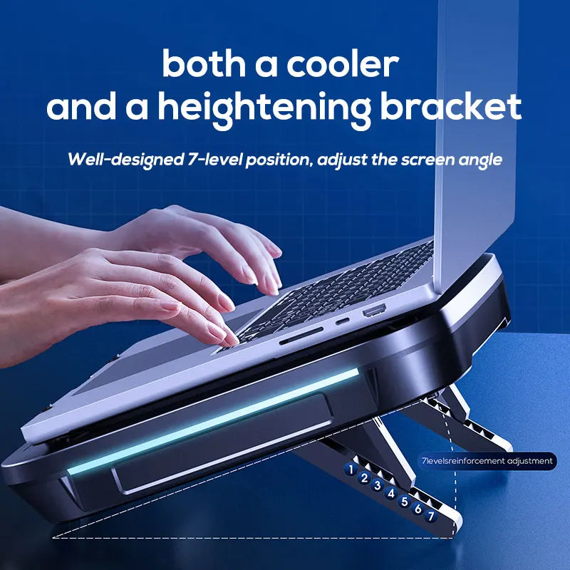 Laptop Cooling Pad Laptop Coolers for Computer PC Notebook Gaming Laptop Fan Height Adjustable Laptop Cooling Stand