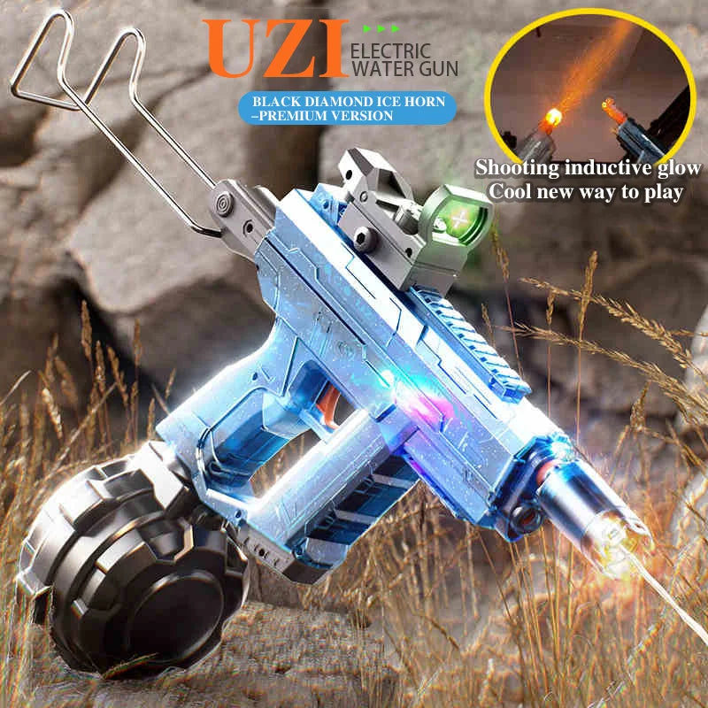 2025 New Summer UZI Water Gun Toy Swimming Pool Play Water Adult Shots Games Toy Outdoor Games High Pressure Water Gun Kids Gift