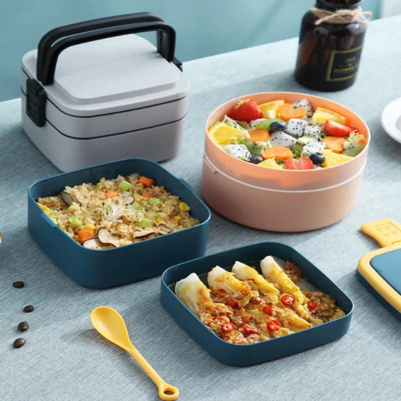 Kitchen Microwave Heating Portable Lunch Box Household Refrigerator Crisper Fruit Lunch Box Essential For Office Staff