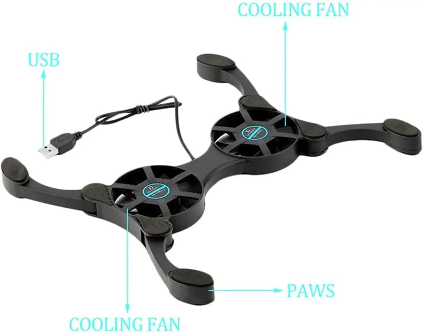 Cooler Stand Laptop Cooler Low Noise Cooling Portable Ultra Slim Gaming Laptop Cooling Pad Prevent Overheatin for 13inch Laptop