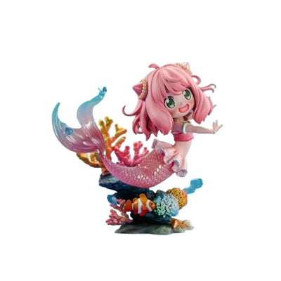 Anime Figurines Spy Games Home Decor Figurines Ania Cosplay Mermaid Series Cute Teenage Anime Trendy Toy Models Desktop Ornament