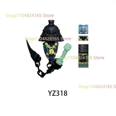 New Anime Cartoon TV Ninja Toy Dragons Rising Forbidden Five Nokt Rox Zarkt Drix Kur Ghost Face Bricks Building Blocks Kid Gifts