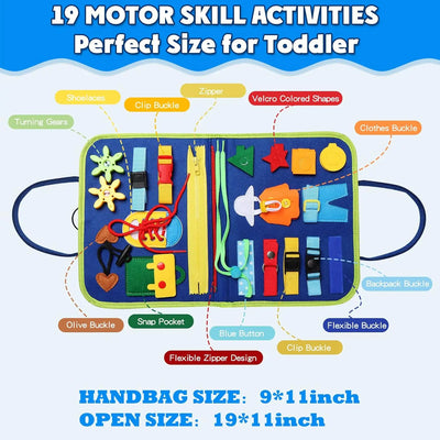 Busy Board Montessori Toys for Toddlers Sensory Toy Preschool Learning Educational Travel Activities For Boys Fine Motor Skills