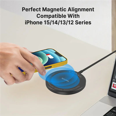 Magnetic Wireless Charger Pad Stand for iPhone 16 15 14 13 Pro Max Mini Airpods PD Macsafe Earphone Phone Fast Charging Station