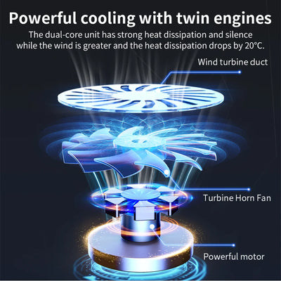Laptop Cooler For Macbook Air Pro Dell 13-17 inch Gaming Notebook Cooling Pad Aluminum Alloy Heat Sink Fan Laptop Stand Radiator