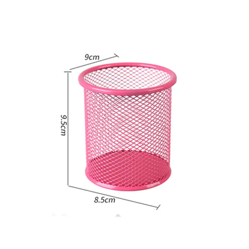 Home Office Mesh Desk Organizer Supplies Caddy Pencil Holder Baskets For Desktop Accessories Storage Box Iron Storage Buckets