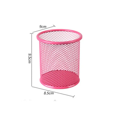 Home Office Mesh Desk Organizer Supplies Caddy Pencil Holder Baskets For Desktop Accessories Storage Box Iron Storage Buckets