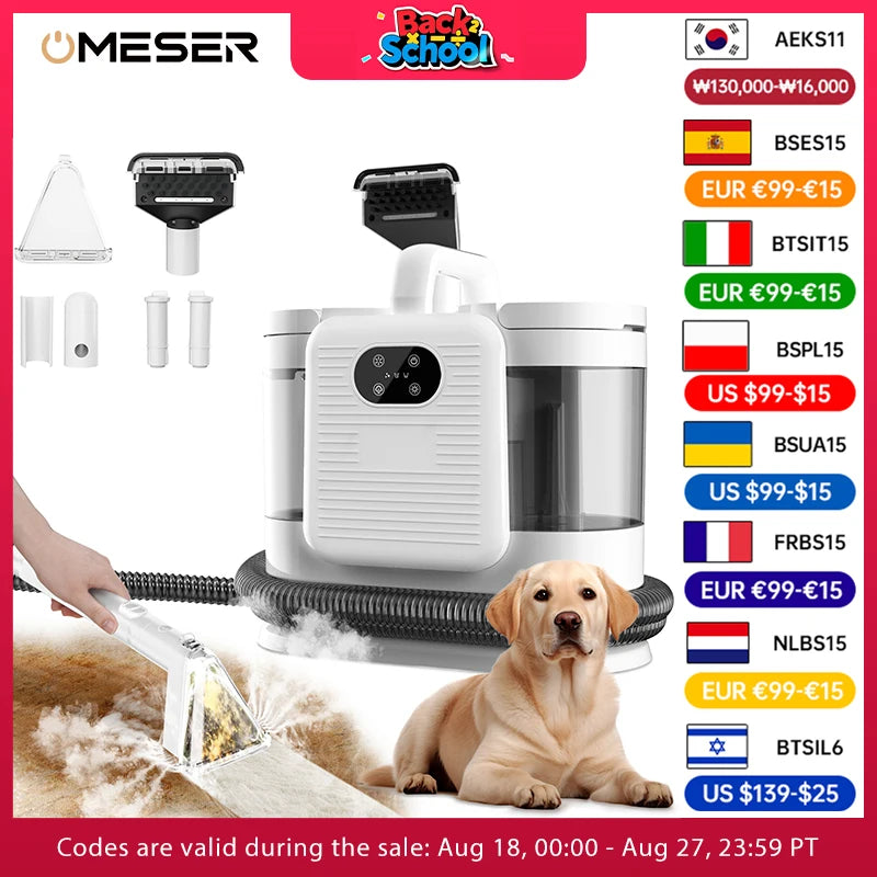OMESER C988  Steam Spot Cleaner 15kpa 1650w Vacuum Cleaner Spray Suction Integrated Handheld Cleaning Carpet Cleaner Machine