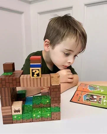 2025 Magnetic Building Blocks Mine World Magnet Cube Set for Boy Girl Kid Age 3+ DIY Model Children Stem STEM Sensory Toy Gift