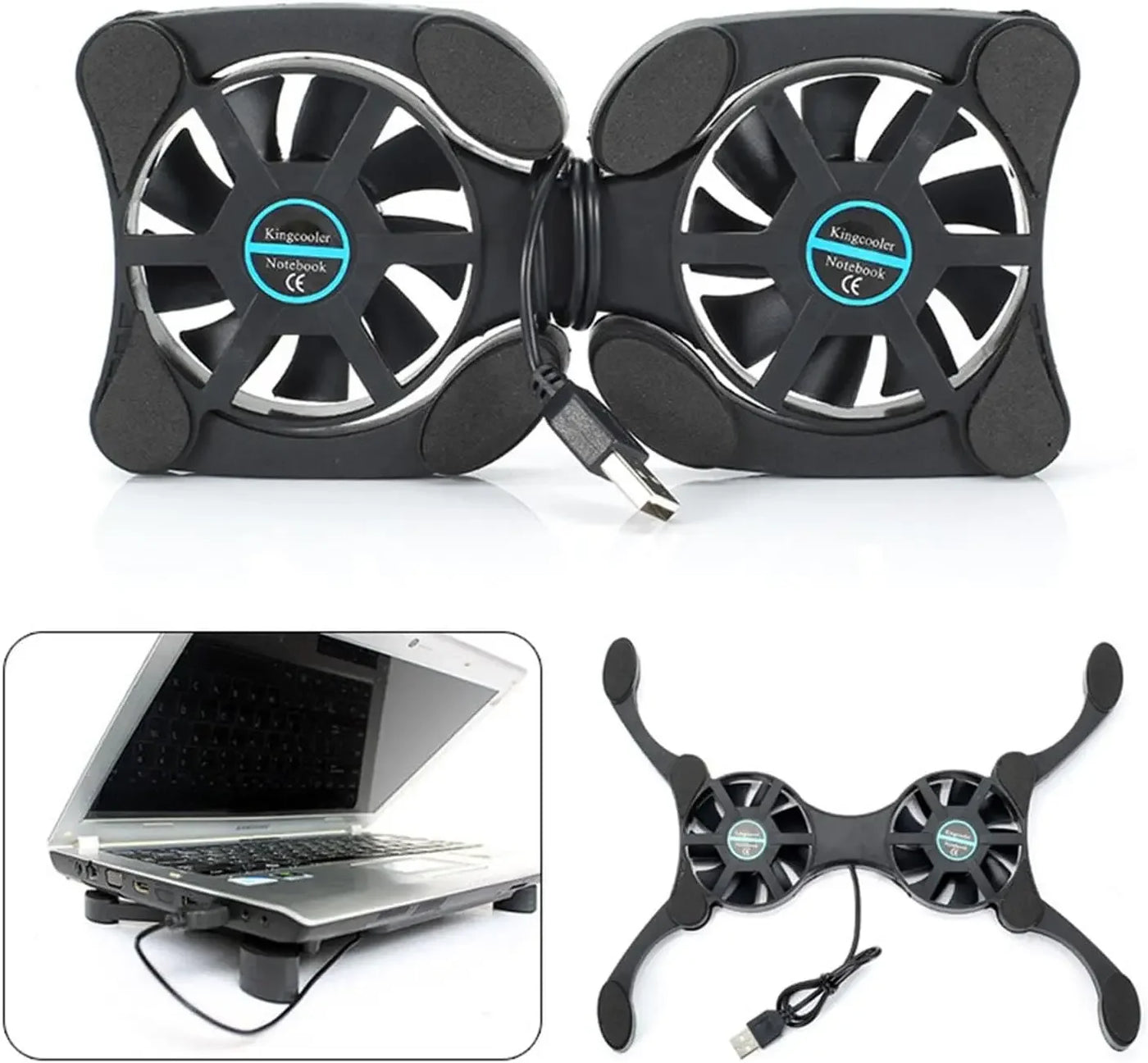 Cooler Stand Laptop Cooler Low Noise Cooling Portable Ultra Slim Gaming Laptop Cooling Pad Prevent Overheatin for 13inch Laptop