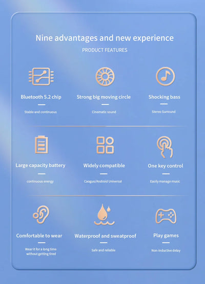 Bluetooth 5.2 Business Wireless Headphone