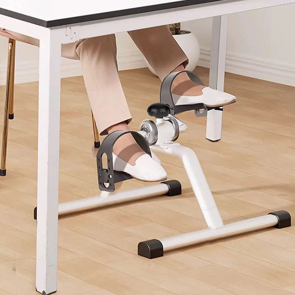 Portable Pedal Exerciser Under Desk Bike Pedal Exerciser Foot Peddler Machine Mini Bicycle Trainer for Indoor Leg Rehabilitation