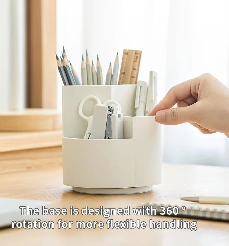 1PC Organize Your Desk With This 360°Rotating Pencil Case