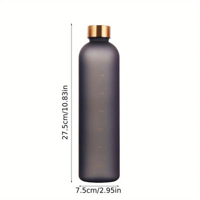 Water bottle, inspirational water bottle with time mark, reusable water bottle, suitable for gym fitness workout travel
