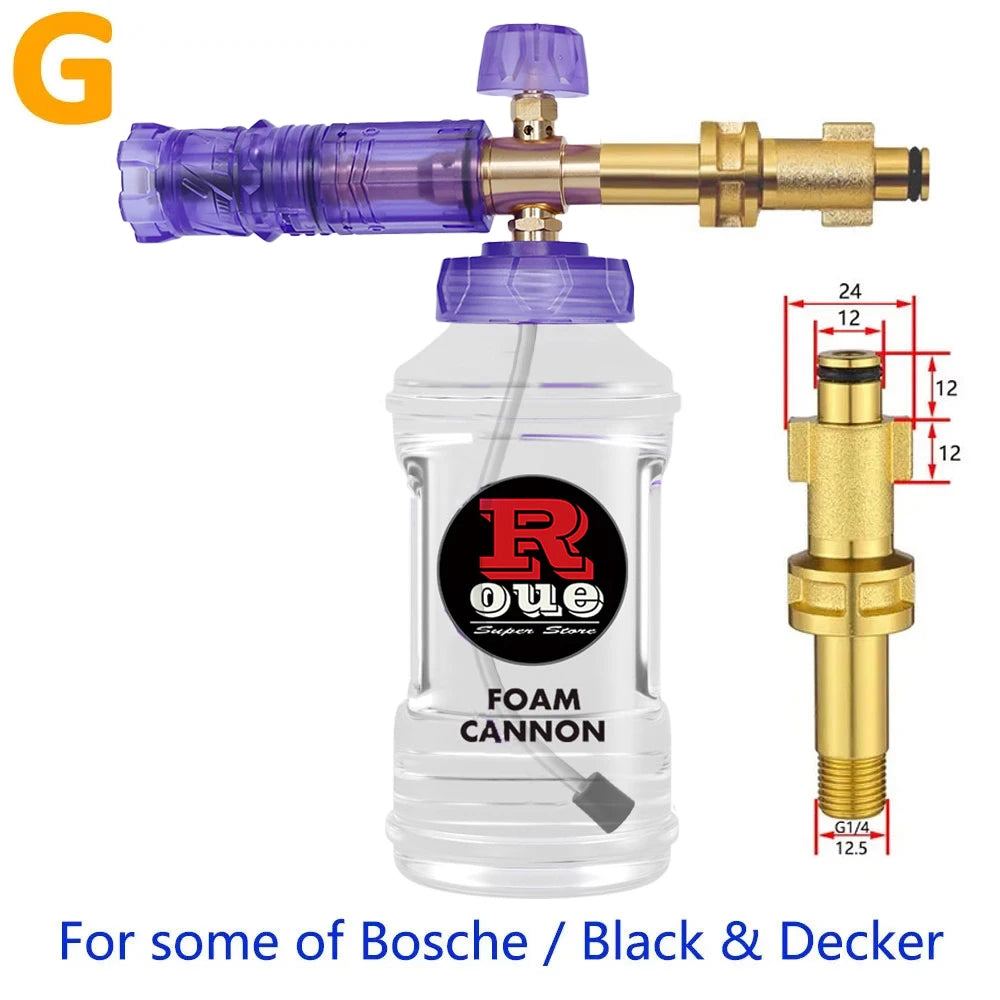 Pressure Washer  Snow Foam Lance Foam Nozzle Car Wash Foam Maker for parkside Karcher Elitech Bort AR Bosch Pressure Washer